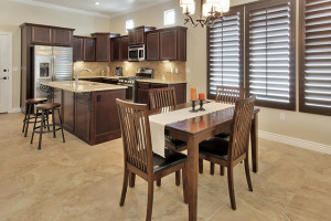 kitchen and dining room inside a cullers home, quality homes