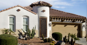 front exterior of a white quality home in el paso