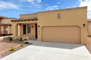 out door picture of taupe model home by Cullers Homes